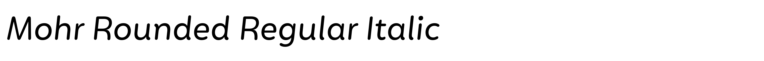 Mohr Rounded Regular Italic